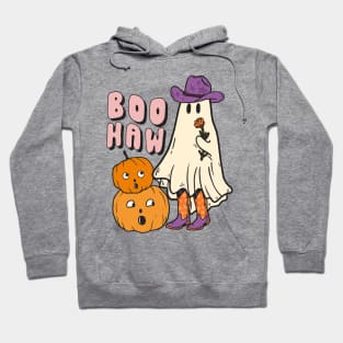 Halloween Boo Haw Ghost Funny Cowboy Cowgirl Hoodie